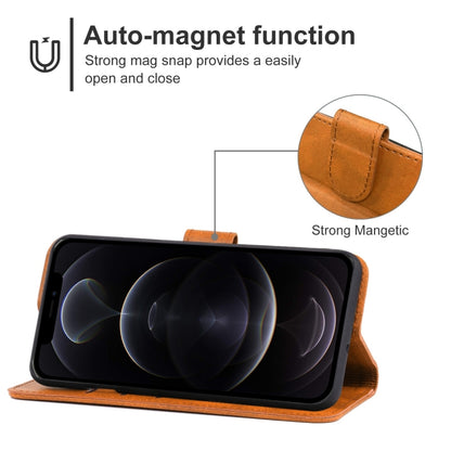 For iPhone 12 Pro Leather Phone Case(Brown) - iPhone 12 / 12 Pro Cases by buy2fix | Online Shopping UK | buy2fix