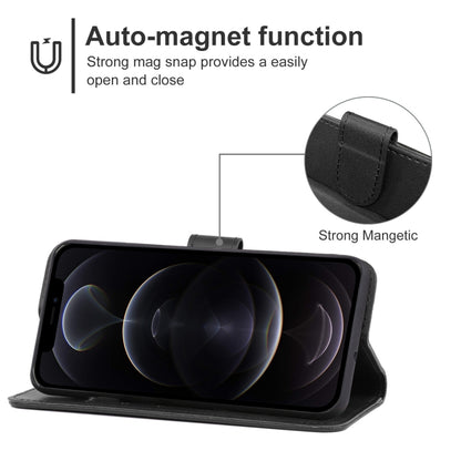 For iPhone 12 Pro Leather Phone Case(Black) - iPhone 12 / 12 Pro Cases by buy2fix | Online Shopping UK | buy2fix