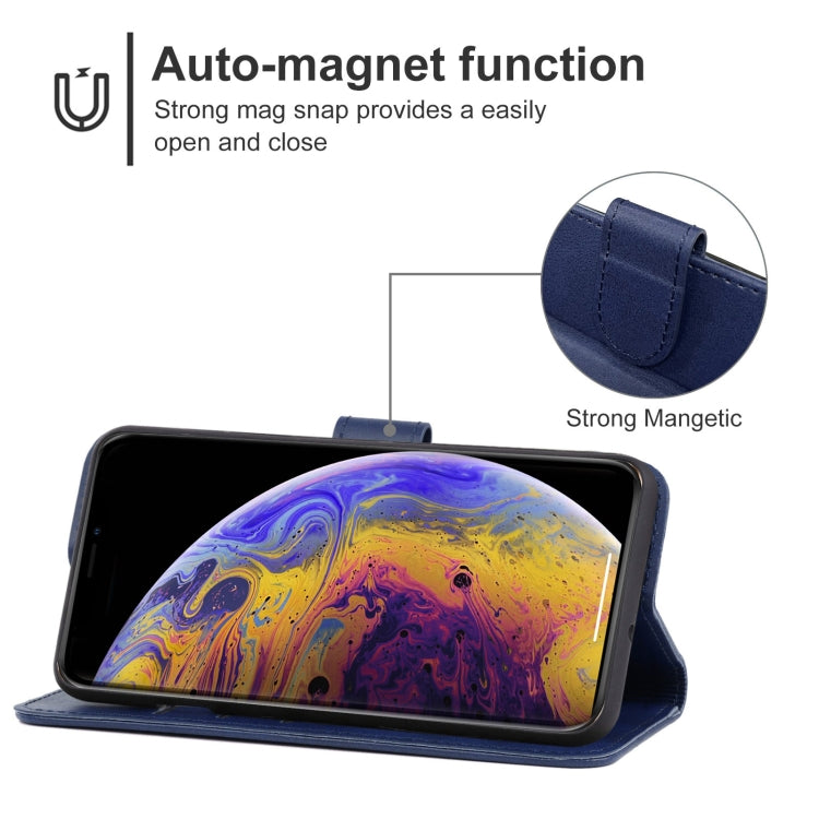 For iPhone X / XS Leather Phone Case(Blue) - More iPhone Cases by buy2fix | Online Shopping UK | buy2fix