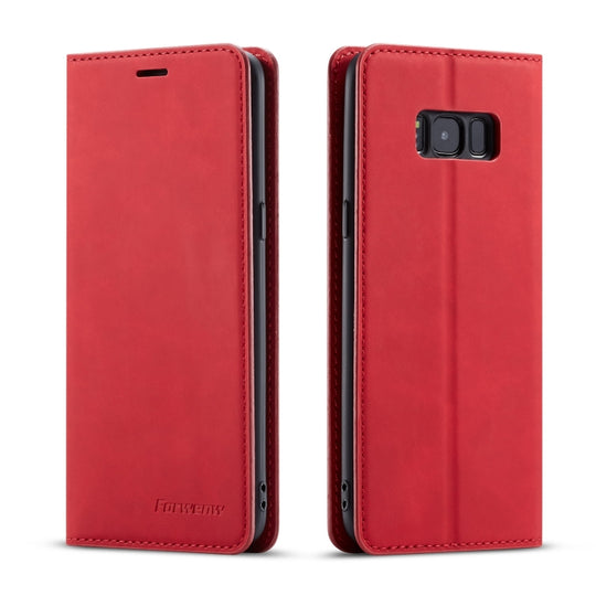 For Galaxy S8 Forwenw Dream Series Oil Edge Strong Magnetism Horizontal Flip Leather Case with Holder & Card Slots & Wallet & Photo Frame(Red)