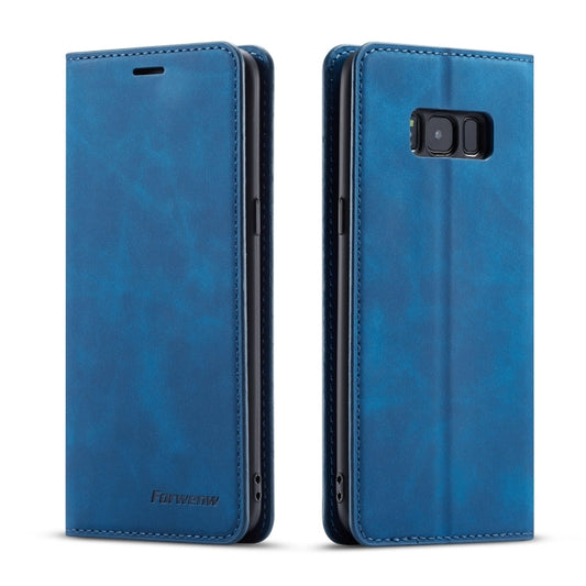 For Galaxy S8+ Forwenw Dream Series Oil Edge Strong Magnetism Horizontal Flip Leather Case with Holder & Card Slots & Wallet & Photo Frame(Blue) - Galaxy Phone Cases by Forwenw | Online Shopping UK | buy2fix