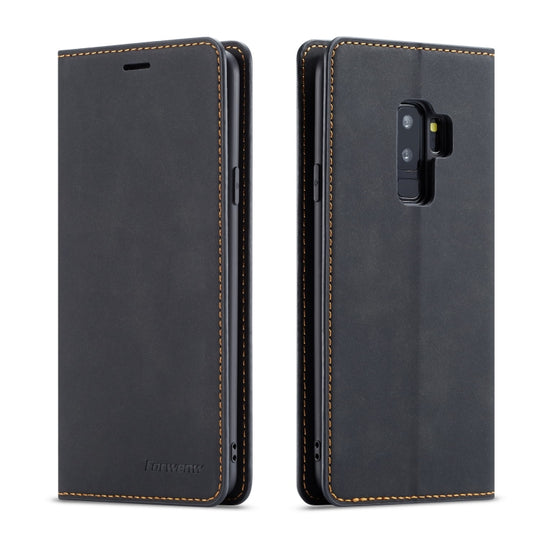 For Galaxy S9 Forwenw Dream Series Oil Edge Strong Magnetism Horizontal Flip Leather Case with Holder & Card Slots & Wallet & Photo Frame(Black)