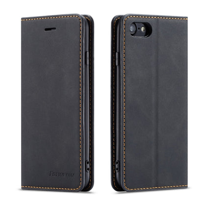 For iPhone SE 2022 / SE 2020 / 8 / 7 Forwenw Dream Series Oil Edge Strong Magnetism Horizontal Flip Leather Case with Holder & Card Slots & Wallet & Photo Frame(Black) - iPhone SE 2022 / 2020 / 8 / 7 Cases by LC.IMEEKE | Online Shopping UK | buy2fix