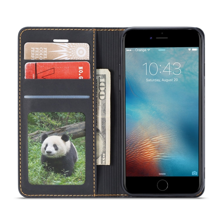 For iPhone SE 2022 / SE 2020 / 8 / 7 Forwenw Dream Series Oil Edge Strong Magnetism Horizontal Flip Leather Case with Holder & Card Slots & Wallet & Photo Frame(Black) - iPhone SE 2022 / 2020 / 8 / 7 Cases by LC.IMEEKE | Online Shopping UK | buy2fix