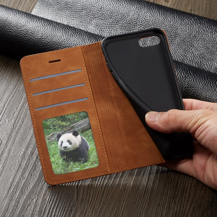 For iPhone SE 2022 / SE 2020 / 8 / 7 Forwenw Dream Series Oil Edge Strong Magnetism Horizontal Flip Leather Case with Holder & Card Slots & Wallet & Photo Frame(Black) - iPhone SE 2022 / 2020 / 8 / 7 Cases by LC.IMEEKE | Online Shopping UK | buy2fix