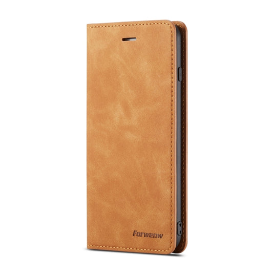For iPhone 8 Plus / 7 Plus Forwenw Dream Series Oil Edge Strong Magnetism Horizontal Flip Leather Case with Holder & Card Slots & Wallet & Photo Frame(Brown) - More iPhone Cases by Forwenw | Online Shopping UK | buy2fix