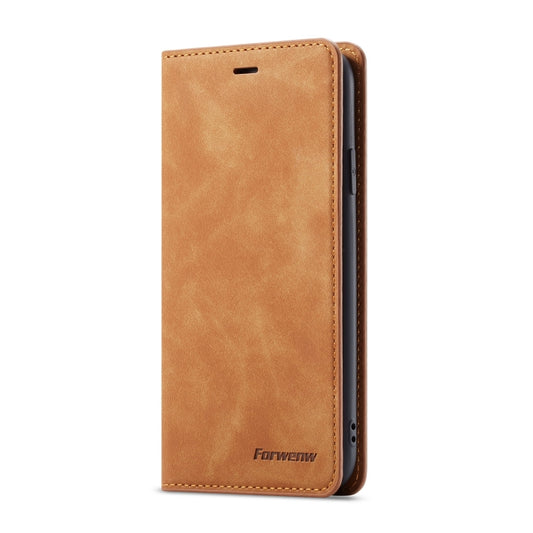 For iPhone XR Forwenw Dream Series Oil Edge Strong Magnetism Horizontal Flip Leather Case with Holder & Card Slots & Wallet & Photo Frame(Brown) - More iPhone Cases by Forwenw | Online Shopping UK | buy2fix