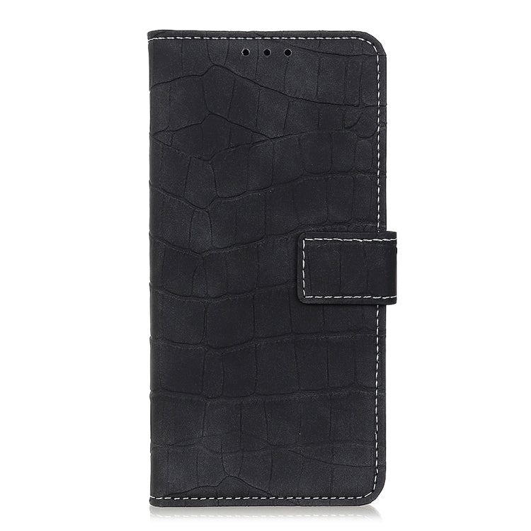 For Google Pixel 6a Crocodile Texture Flip Leather Phone Case with Holder & Card Slots(Black) - Google Cases by buy2fix | Online Shopping UK | buy2fix