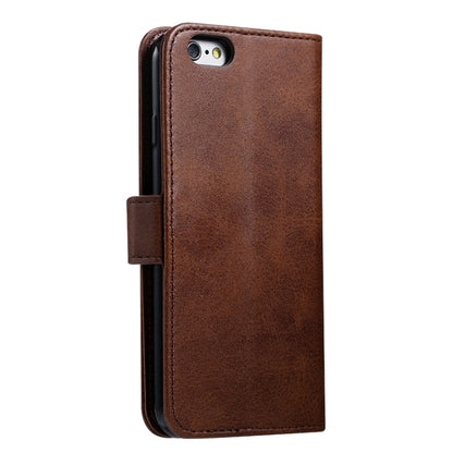 For iPhone 6 GUSSIM Magnetic Horizontal Flip Leather Case with Holder & Card Slots & & Wallet(Brown) - More iPhone Cases by GUSSIM | Online Shopping UK | buy2fix