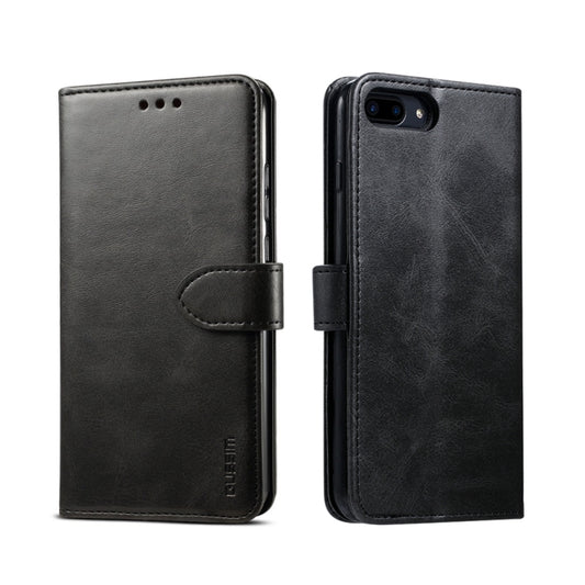 For iPhone 8 Plus / 7 Plus GUSSIM Magnetic Horizontal Flip Leather Case with Holder & Card Slots & & Wallet(Black) - More iPhone Cases by GUSSIM | Online Shopping UK | buy2fix