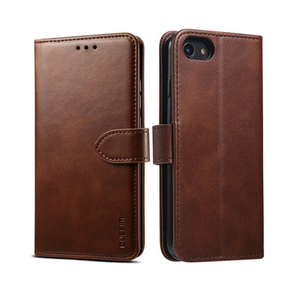 For iPhone 8  / 7 GUSSIM Magnetic Horizontal Flip Leather Case with Holder & Card Slots & & Wallet(Brown) - More iPhone Cases by GUSSIM | Online Shopping UK | buy2fix