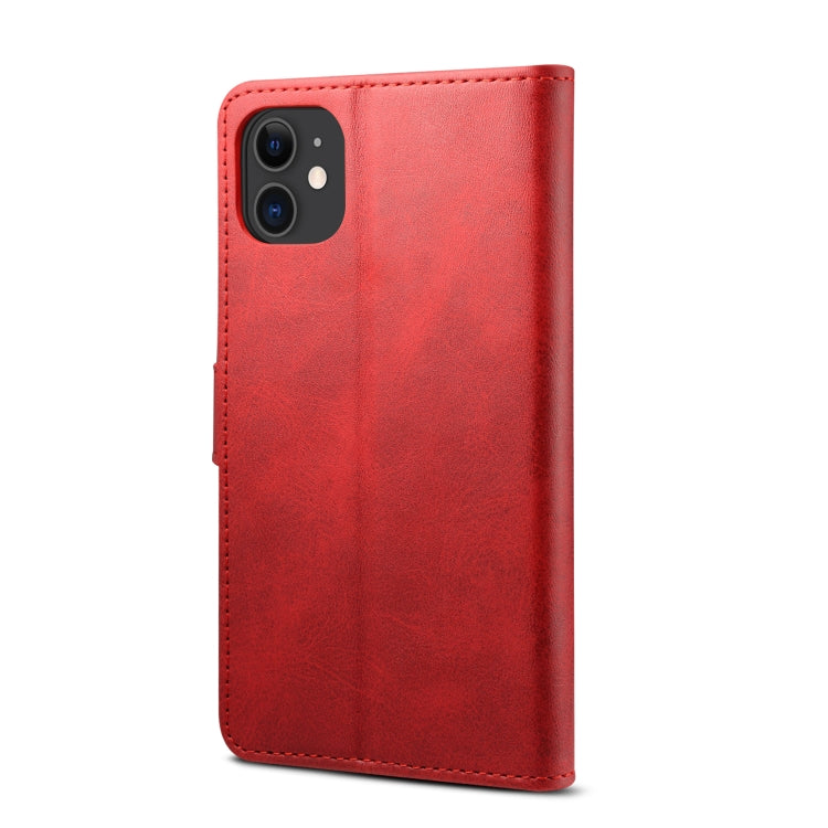 For iPhone 11 GUSSIM Magnetic Horizontal Flip Leather Case with Holder & Card Slots & & Wallet(Red) - iPhone 11 Pro Max Cases by GUSSIM | Online Shopping UK | buy2fix