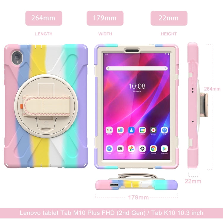 For Lenovo Tab K10 / M10 Plus Silicone + PC Protective Tablet Case(Colorful Pink) - Lenovo by buy2fix | Online Shopping UK | buy2fix