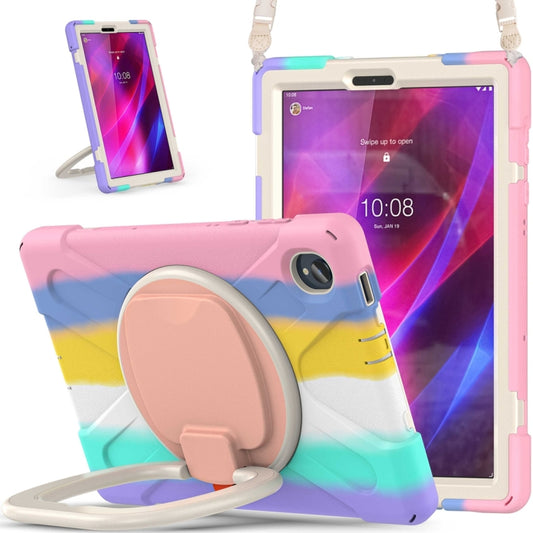 For Lenovo Tab K10 / M10 Plus Silicone + PC Protective Tablet Case(Colorful Pink) - Lenovo by buy2fix | Online Shopping UK | buy2fix