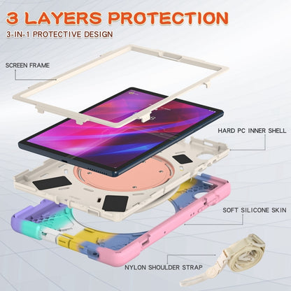 For Lenovo Tab K10 / M10 Plus Silicone + PC Protective Tablet Case(Colorful Pink) - Lenovo by buy2fix | Online Shopping UK | buy2fix