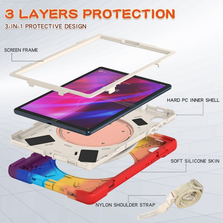For Lenovo Tab K10 / M10 Plus Silicone + PC Protective Tablet Case(Colorful Red) - Lenovo by buy2fix | Online Shopping UK | buy2fix