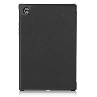For Samsung Galaxy Tab A8 2021 SM-X205 3-Fold Holder Leather Tablet Case(Black) - Other Galaxy Tab PC by buy2fix | Online Shopping UK | buy2fix
