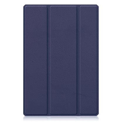 For Samsung Galaxy Tab A8 2021 SM-X205 3-Fold Holder Leather Tablet Case(Dark Blue) - Other Galaxy Tab PC by buy2fix | Online Shopping UK | buy2fix
