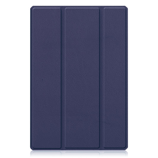 For Samsung Galaxy Tab A8 2021 SM-X205 3-Fold Holder Leather Tablet Case(Dark Blue) - Other Galaxy Tab PC by buy2fix | Online Shopping UK | buy2fix