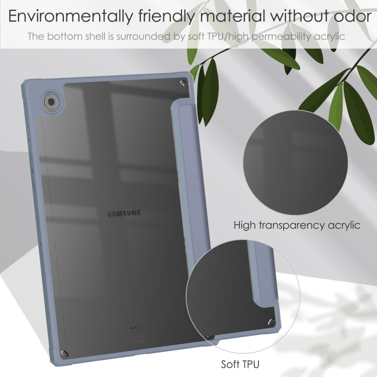 For Samsung Galaxy Tab A8 2021 SM-X205 Acrylic Smart Leather Tablet Case(Lavender) - Other Galaxy Tab PC by buy2fix | Online Shopping UK | buy2fix