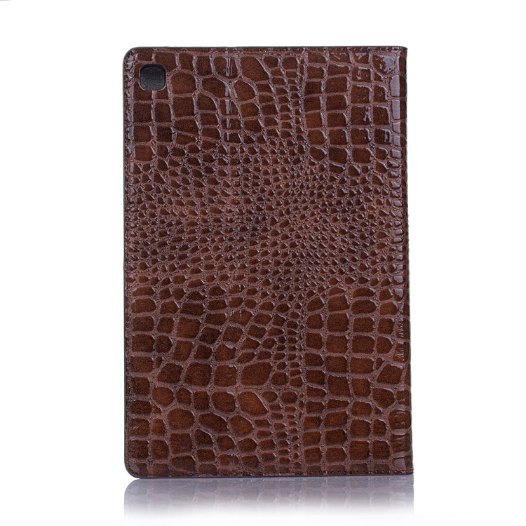 For Samsung Galaxy Tab A7 Lite T220/T225 Crocodile Texture Leather Tablet Case(Brown) - Tab A7 Lite T220 / T225 by buy2fix | Online Shopping UK | buy2fix