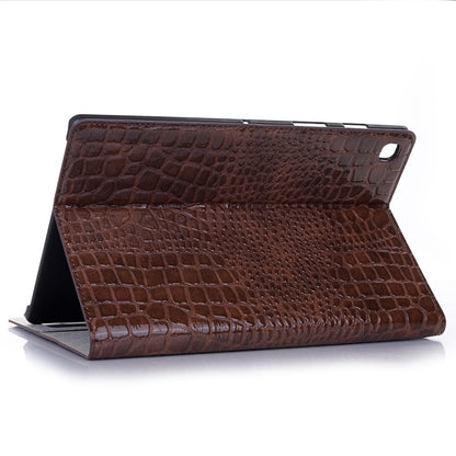 For Samsung Galaxy Tab A7 Lite T220/T225 Crocodile Texture Leather Tablet Case(Brown) - Tab A7 Lite T220 / T225 by buy2fix | Online Shopping UK | buy2fix
