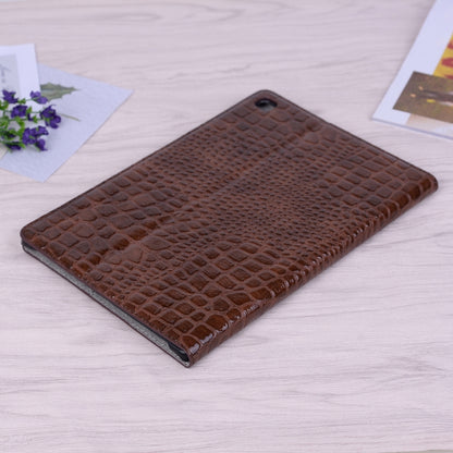 For Samsung Galaxy Tab A7 Lite T220/T225 Crocodile Texture Leather Tablet Case(Brown) - Tab A7 Lite T220 / T225 by buy2fix | Online Shopping UK | buy2fix