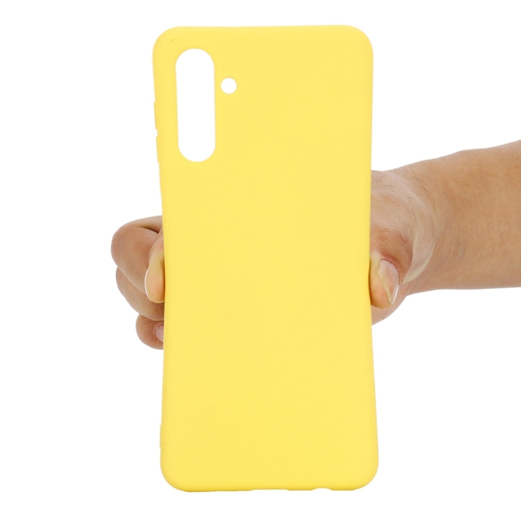 For Samsung Galaxy A13 5G Pure Color Liquid Silicone Phone Case(Yellow) by buy2fix