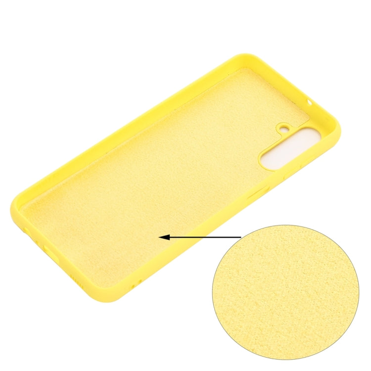 For Samsung Galaxy A13 5G Pure Color Liquid Silicone Phone Case(Yellow) by buy2fix