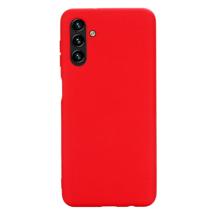 For Samsung Galaxy A13 5G Pure Color Liquid Silicone Phone Case(Red) by buy2fix