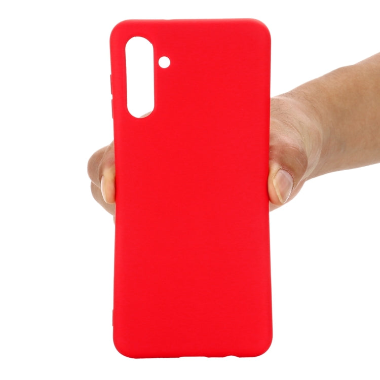 For Samsung Galaxy A13 5G Pure Color Liquid Silicone Phone Case(Red) by buy2fix