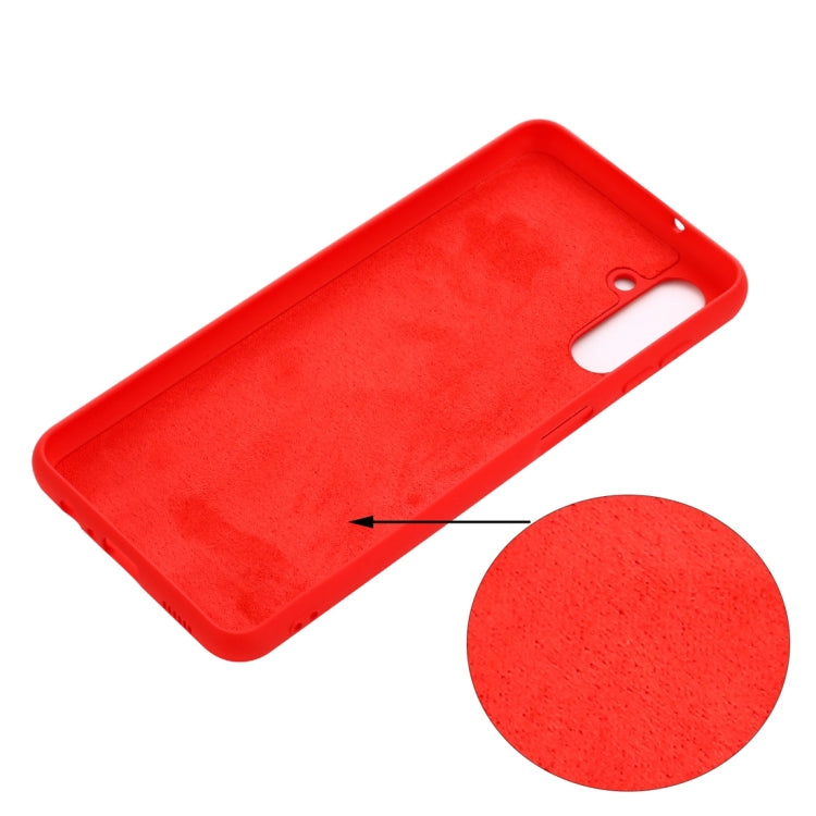 For Samsung Galaxy A13 5G Pure Color Liquid Silicone Phone Case(Red) by buy2fix