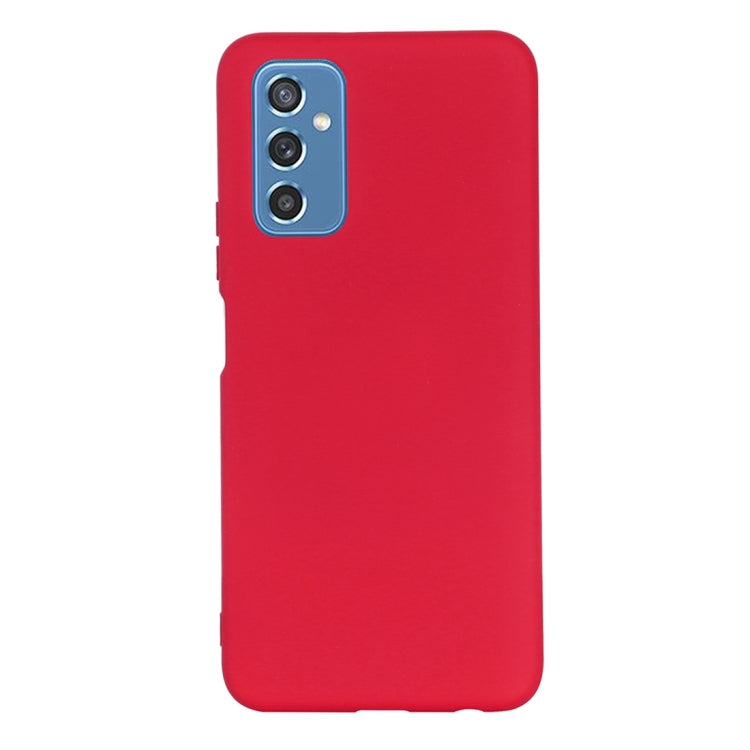 For Samsung Galaxy M52 5G Pure Color Liquid Silicone Phone Case(Red) by buy2fix