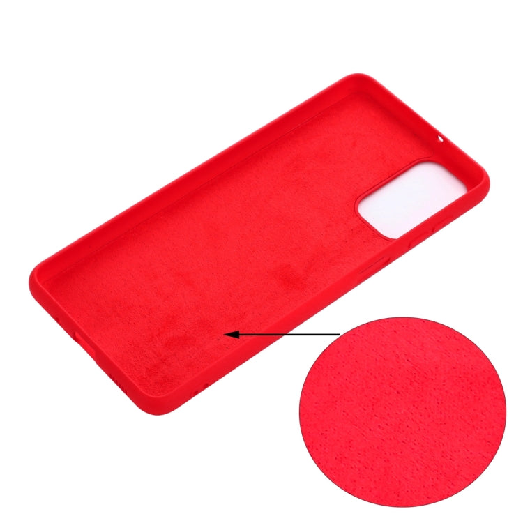 For Samsung Galaxy M52 5G Pure Color Liquid Silicone Phone Case(Red) by buy2fix