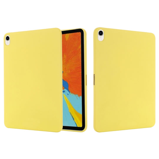 For iPad mini 6 / mini 2024 Solid Color Liquid Silicone Dropproof Full Coverage Tablet Case(Yellow)