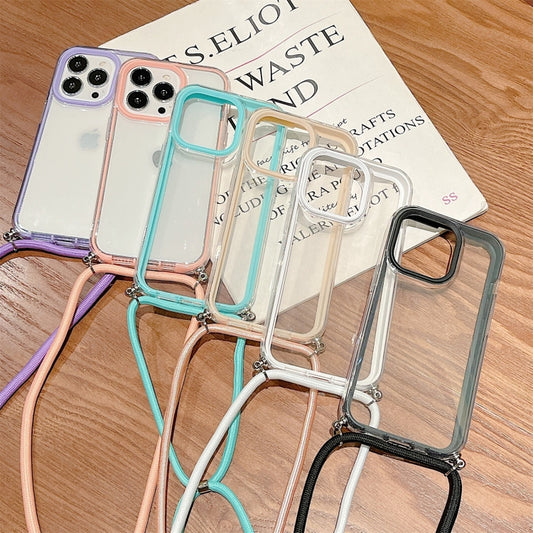 For iPhone 13 mini 3 In 1 PC + TPU Transparent Phone Case (Pink) - iPhone 13 mini Cases by buy2fix | Online Shopping UK | buy2fix