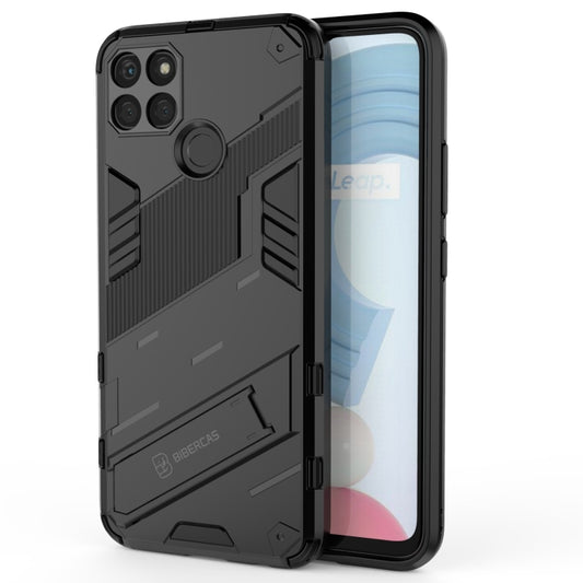 For OPPO Realme C21Y Punk Armor 2 in 1 PC + TPU Shockproof Phone Case(Black) - Realme Cases by buy2fix | Online Shopping UK | buy2fix