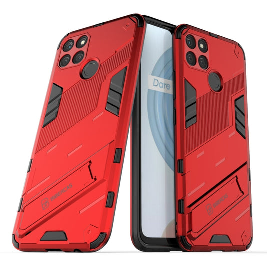 For OPPO Realme C21Y Punk Armor 2 in 1 PC + TPU Shockproof Phone Case(Red) - Realme Cases by buy2fix | Online Shopping UK | buy2fix