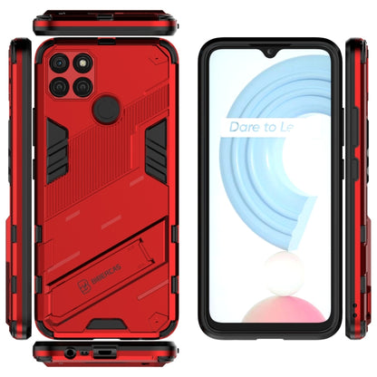 For OPPO Realme C21Y Punk Armor 2 in 1 PC + TPU Shockproof Phone Case(Red) - Realme Cases by buy2fix | Online Shopping UK | buy2fix