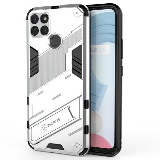 For OPPO Realme C21Y Punk Armor 2 in 1 PC + TPU Shockproof Phone Case(White) - Realme Cases by buy2fix | Online Shopping UK | buy2fix