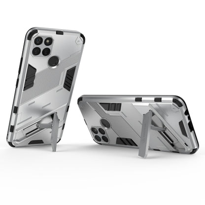 For OPPO Realme C21Y Punk Armor 2 in 1 PC + TPU Shockproof Phone Case(White) - Realme Cases by buy2fix | Online Shopping UK | buy2fix