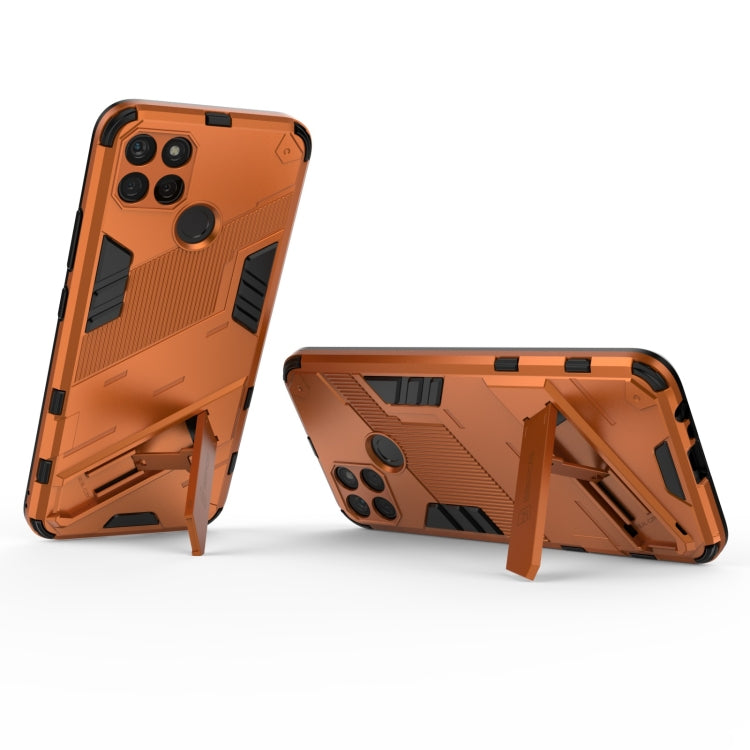 For OPPO Realme C21Y Punk Armor 2 in 1 PC + TPU Shockproof Phone Case(Orange) - Realme Cases by buy2fix | Online Shopping UK | buy2fix