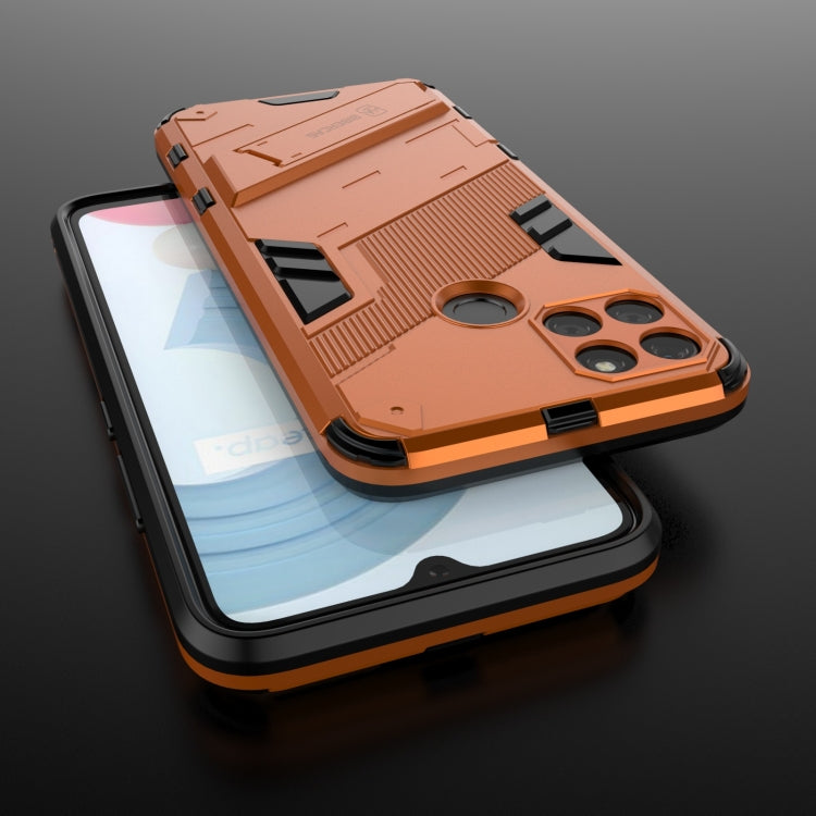 For OPPO Realme C21Y Punk Armor 2 in 1 PC + TPU Shockproof Phone Case(Orange) - Realme Cases by buy2fix | Online Shopping UK | buy2fix