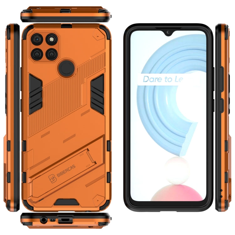 For OPPO Realme C21Y Punk Armor 2 in 1 PC + TPU Shockproof Phone Case(Orange) - Realme Cases by buy2fix | Online Shopping UK | buy2fix