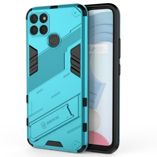 For OPPO Realme C21Y Punk Armor 2 in 1 PC + TPU Shockproof Phone Case(Blue) - Realme Cases by buy2fix | Online Shopping UK | buy2fix