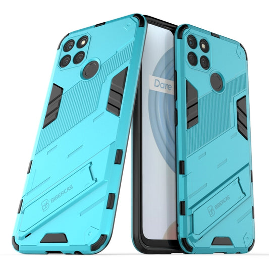 For OPPO Realme C21Y Punk Armor 2 in 1 PC + TPU Shockproof Phone Case(Blue) - Realme Cases by buy2fix | Online Shopping UK | buy2fix