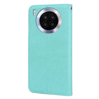 For Honor 50 Lite Rose Embossed Leather Phone Case(Green) - Honor Cases by buy2fix | Online Shopping UK | buy2fix