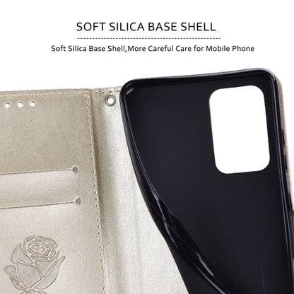 For Honor 50 Lite Rose Embossed Leather Phone Case(Gold) - Honor Cases by buy2fix | Online Shopping UK | buy2fix