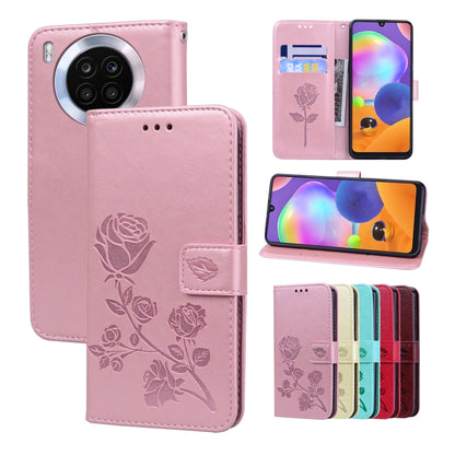 For Honor 50 Lite Rose Embossed Leather Phone Case(Rose Gold) - Honor Cases by buy2fix | Online Shopping UK | buy2fix