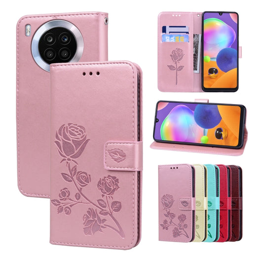 For Honor 50 Lite Rose Embossed Leather Phone Case(Rose Gold) - Honor Cases by buy2fix | Online Shopping UK | buy2fix